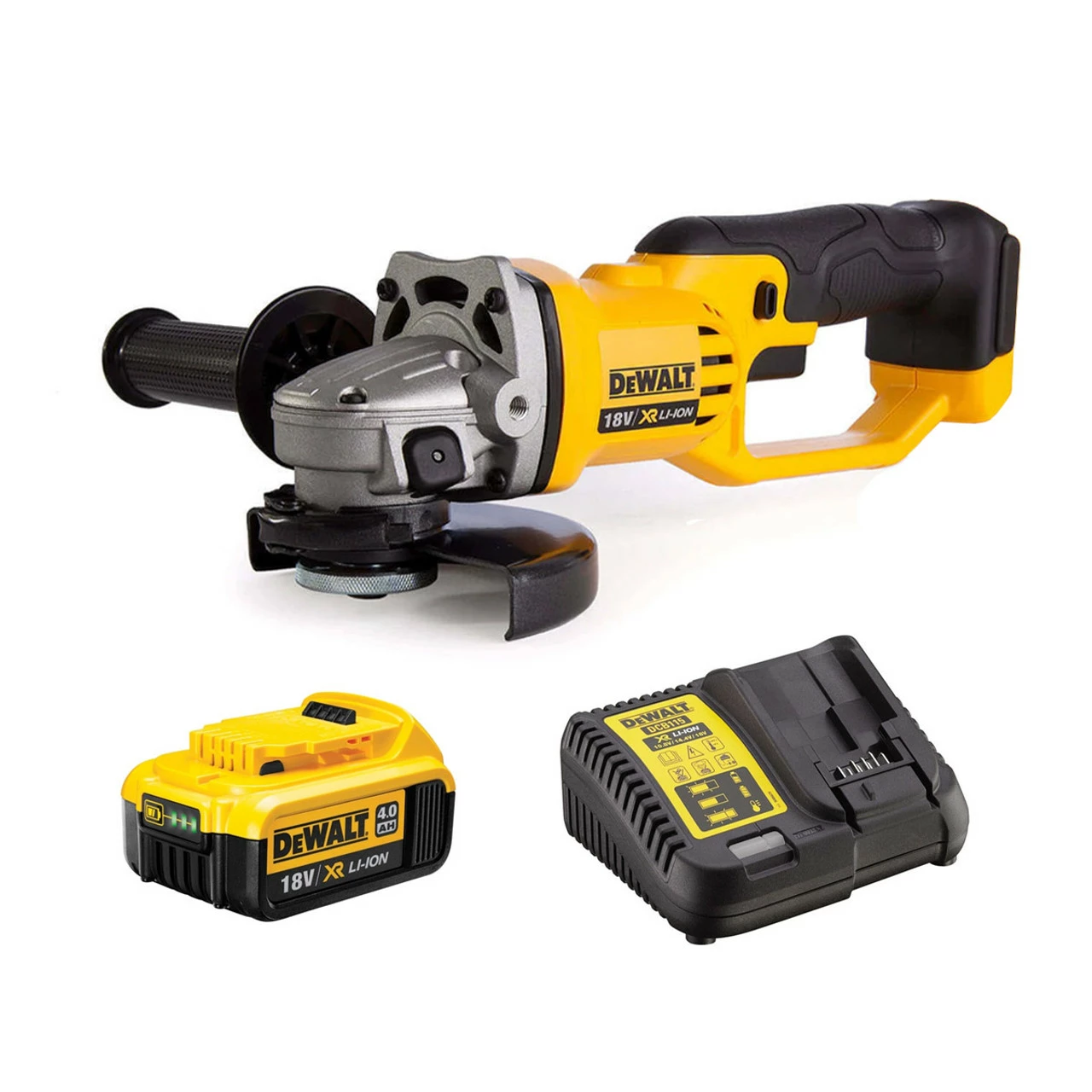 DeWalt DCG412M1 18V XR 125mm Angle Grinder With 1x 4.0Ah Battery 1 DeWalt DCG412M1 18V XR 125mm Angle Grinder With 1x 4.0Ah Battery