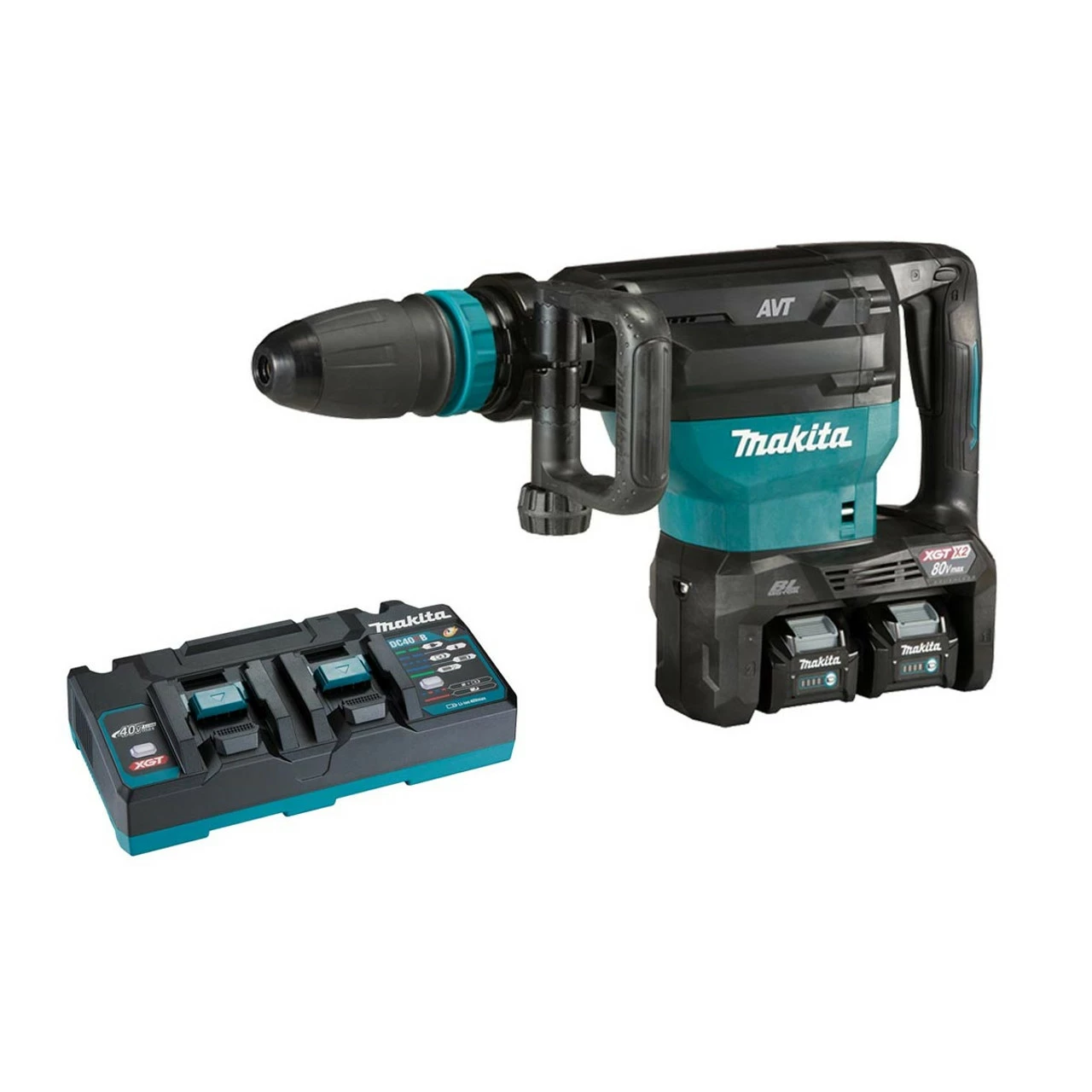 Makita HM002GD203 Twin 40V Max XGT SDS Max Demolition Hammer With 2x 2.5Ah Batteries 1 Makita HM002GD203 Twin 40V Max XGT SDS Max Demolition Hammer With 2x 2.5Ah Batteries