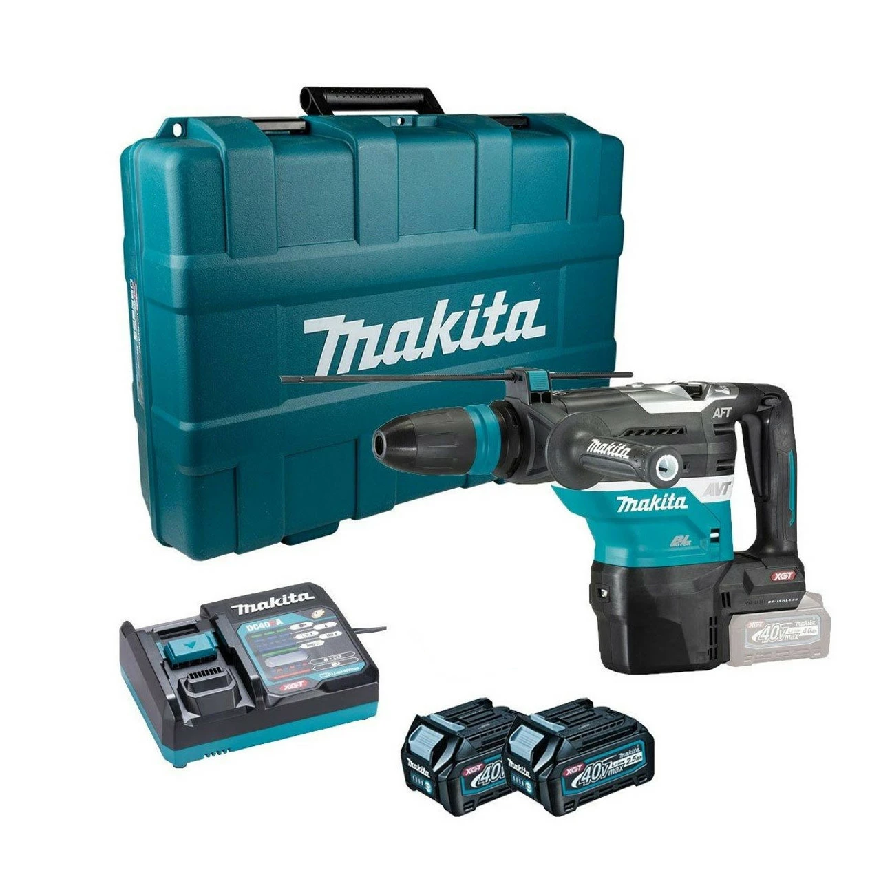 Makita HR005GD202 40V Max XGT SDS Max Rotary Hammer Drill With 2x 2.5Ah Batteries 1 Makita HR005GD202 40V Max XGT SDS Max Rotary Hammer Drill With 2x 2.5Ah Batteries