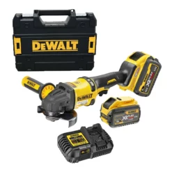 DeWalt DCG418X2-GB 54V XR FlexVolt 125mm Brushless Angle Grinder Kit With 2x 9.0Ah Batteries