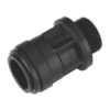 Sealey CAS22SA Straight Adaptor 22mm 3/4"BSP Pack Of 2 (John Guest Speedfit® - PM012216E)