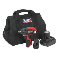 Sealey CP1204KIT 12V 3/8"Sq Drive Impact Wrench Kit With 2x 1.5Ah Batteries