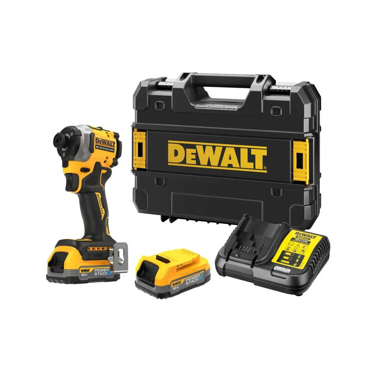 DeWalt DCF850E2T 18V XR Brushless Impact Driver With 2x Powerstack Batteries 2 DeWalt DCF850E2T 18V XR Brushless Impact Driver With 2x Powerstack Batteries - Image 2