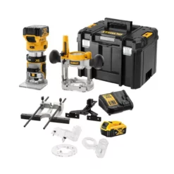 DeWalt DCW604P2 18V XR Brushless 1/4" Router With 2x 5.0Ah Batteries