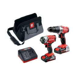 Einhell 18V Power X-Change Combi & Impact Driver Twin Pack With 2x 2.0Ah Batteries