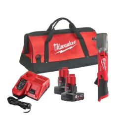 Milwaukee M12 FRAIWF12-602X 12V 1/2" Right Angle Impact Wrench With 2x 6.0Ah Batteries