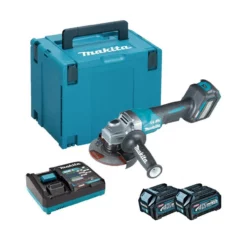 Makita GA029GD201 40V Max XGT Brushless 125mm Paddle-Switch Angle Grinder With 2x 2.5Ah Batteries