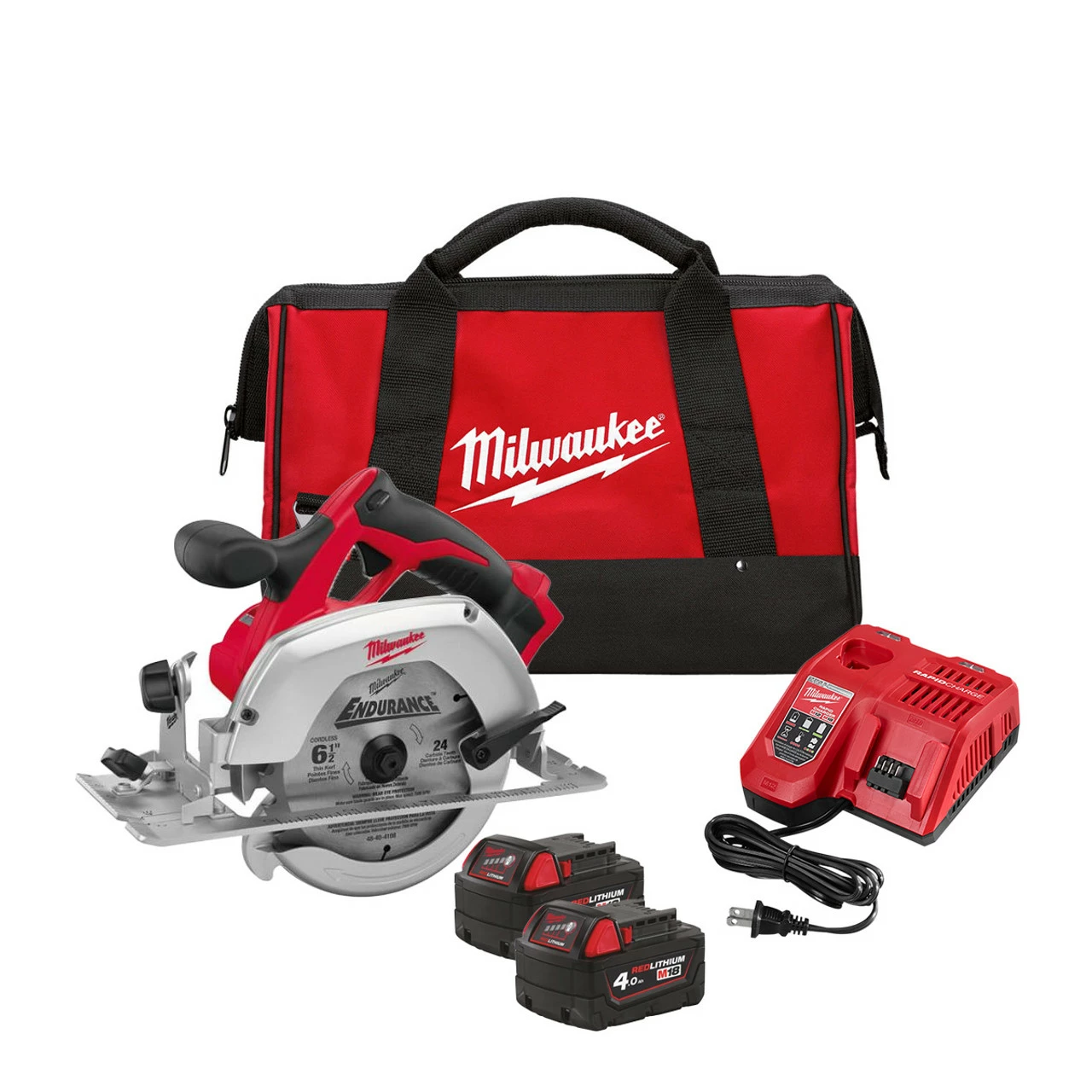Milwaukee M18 HD18 CS 18V 165mm Circular Saw For Wood And Plastic With 2x 4.0Ah Batteries 1 Milwaukee M18 HD18 CS 18V 165mm Circular Saw For Wood And Plastic With 2x 4.0Ah Batteries