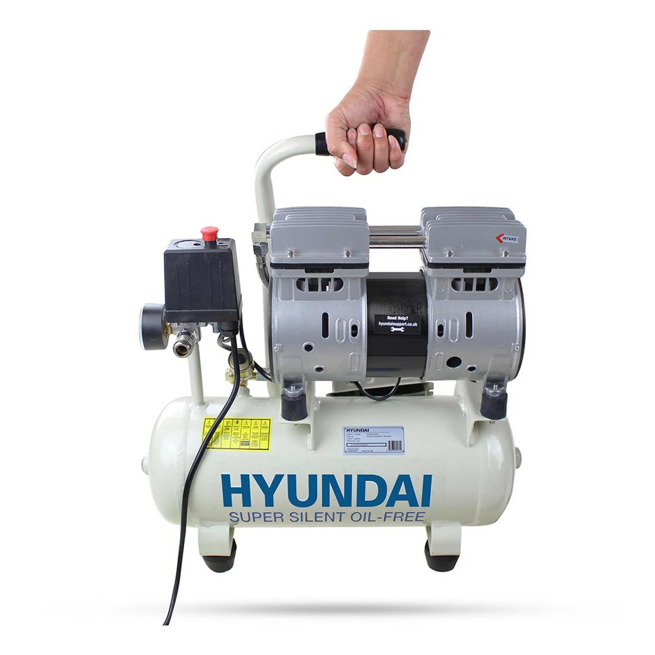 Hyundai HY5508 8 Litre Silenced Air Compressor 7 Hyundai HY5508 8 Litre Silenced Air Compressor - Image 7