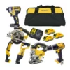 DeWalt 18V 6 Piece Power Tool Kit With 3x 2.0Ah Batteries