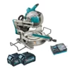Makita LS004GD202 40V Max XGT Brushless Slide Compound 260mm Mitre Saw Kit With 2x 2.5Ah Batteries