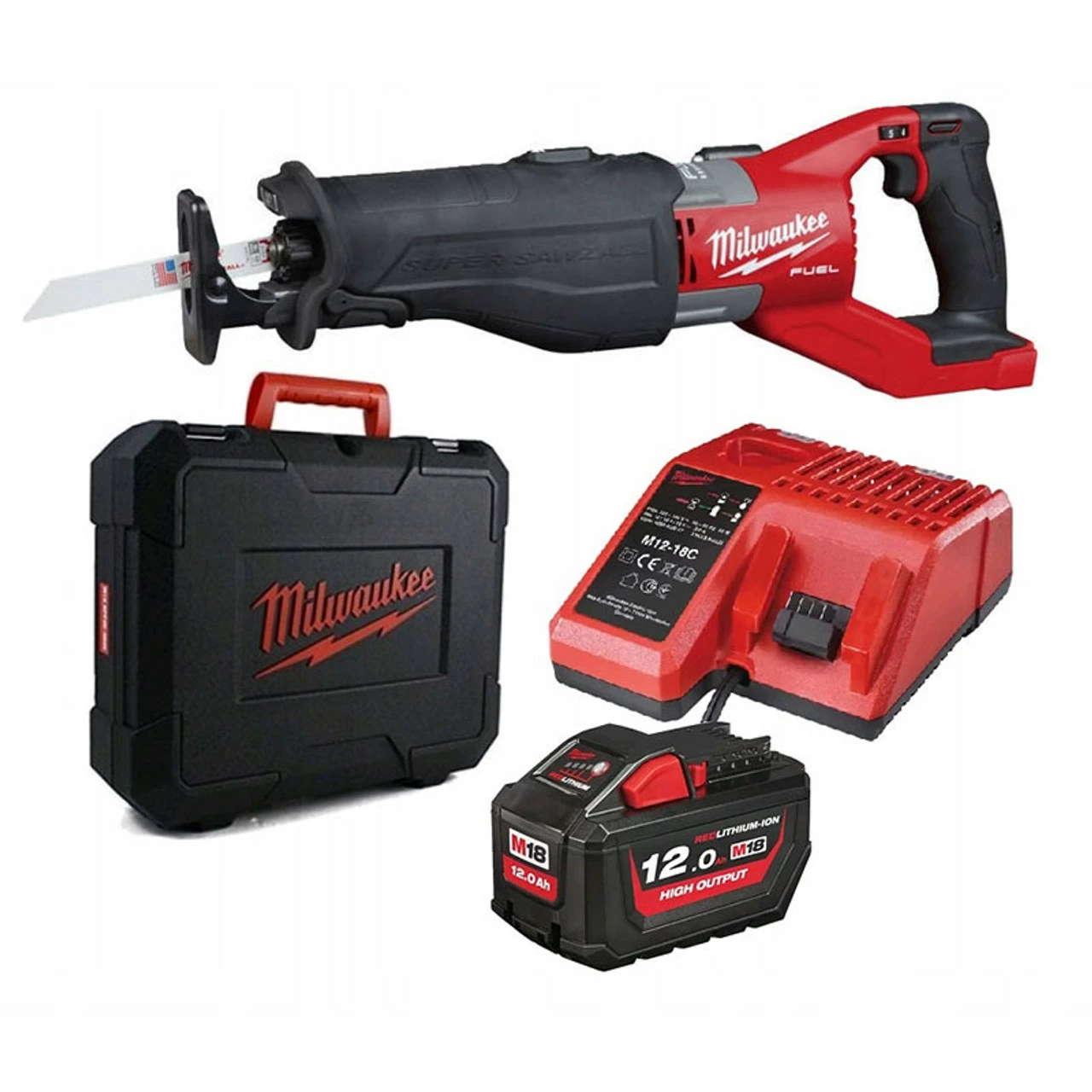 Milwaukee M18 FSX-121C Fuel Super Sawzall 18V With 1 X 12.0Ah Battery 1 Milwaukee M18 FSX-121C Fuel Super Sawzall 18V With 1 X 12.0Ah Battery