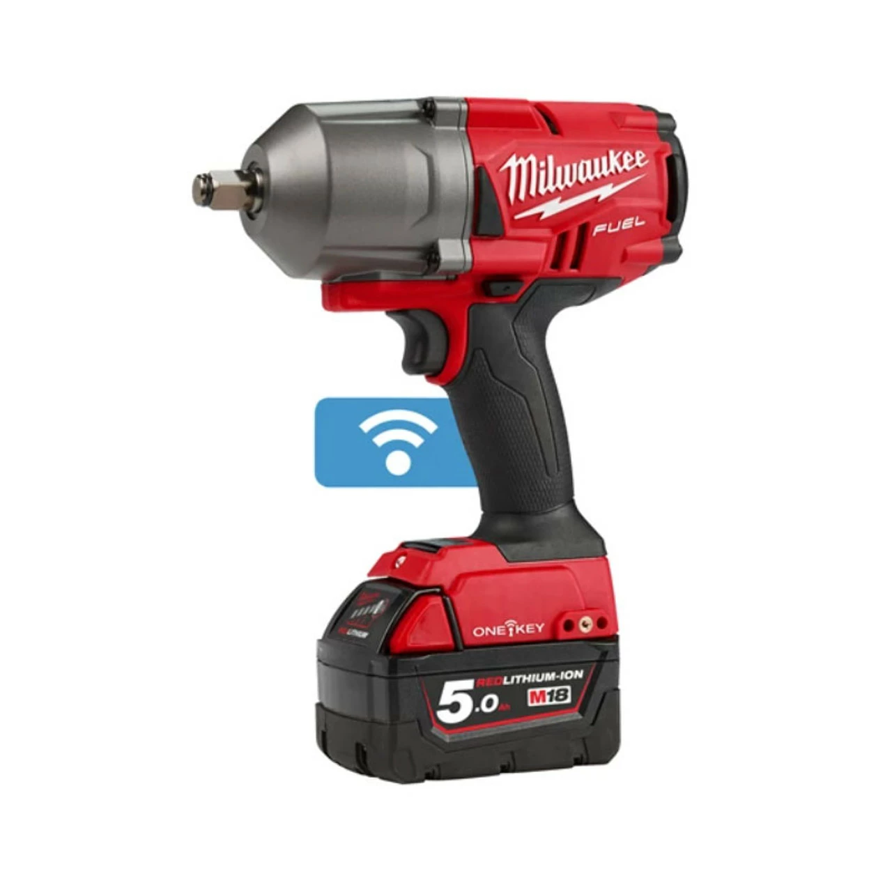 Milwaukee M18 ONEFHIWF12-501X 18V Fuel ONE-KEY Brushless 1/2" Impact Wrench With Friction Ring Kit & 1x 5.0Ah Battery 3 Milwaukee M18 ONEFHIWF12-501X 18V Fuel ONE-KEY Brushless 1/2" Impact Wrench With Friction Ring Kit & 1x 5.0Ah Battery - Image 3