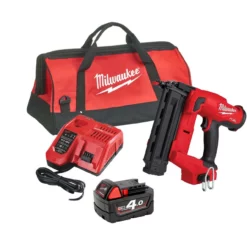 Milwaukee M18 FN18GS-401X 18V Fuel Straight Second Fix Nail Gun With 1x 4.0Ah Battery