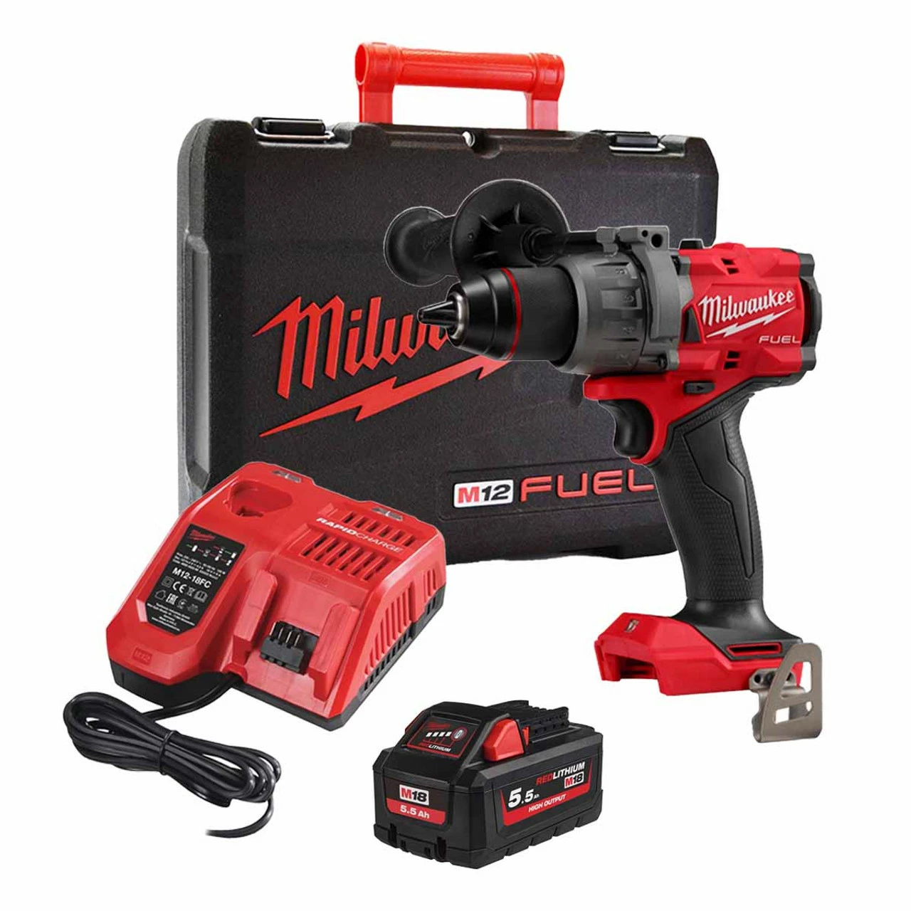 Milwaukee M18 FPD3-551X 18V FUEL™ Percussion Drill With 1x 5.5Ah Battery 1 Milwaukee M18 FPD3-551X 18V FUEL™ Percussion Drill With 1x 5.5Ah Battery