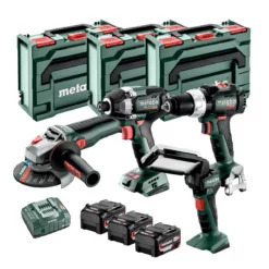 Metabo UK685200004 18V 4 Piece Cordless Kit With 3x 5.2Ah Batteries