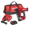 Milwaukee M18 FN16GA-201X 18V Fuel 16 Ga Angled Second Fix Finish Nailer With 1x 2.0Ah Battery