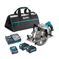 Makita RS002GD202 40V Max XGT Brushless Rear Handle 260mm Circular Saw With 2x 2.5Ah Batteries