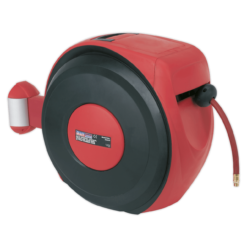 Sealey SA824 Air Hose Reel Auto-Rewind Control 30m Ø10mm ID - Rubber Hose