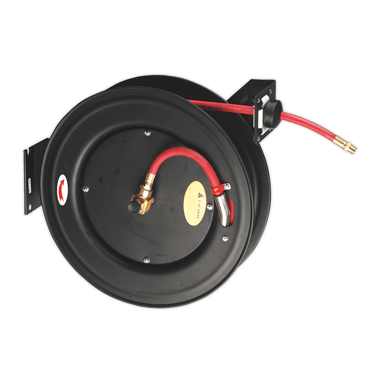 Sealey SA85 Retractable Air Hose Steel Reel 20m Ø10mm ID Rubber Hose 1 Sealey SA85 Retractable Air Hose Steel Reel 20m Ø10mm ID Rubber Hose