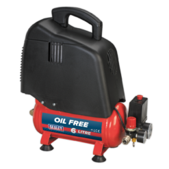 Sealey SAC00615 Compressor 6L Belt Drive 1.5hp Oil Free