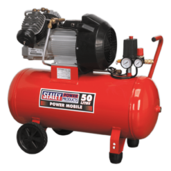 Sealey SAC05030 Compressor 50L V-Twin Direct Drive 3hp