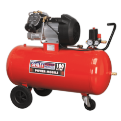 Sealey SAC10030 Compressor 100L V-Twin Direct Drive 3hp