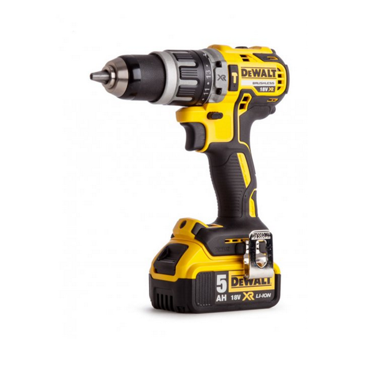 DeWalt DCD795P2 18V XR Brushless Combi Drill With 2x 5.0Ah Batteries 2 DeWalt DCD795P2 18V XR Brushless Combi Drill With 2x 5.0Ah Batteries - Image 2