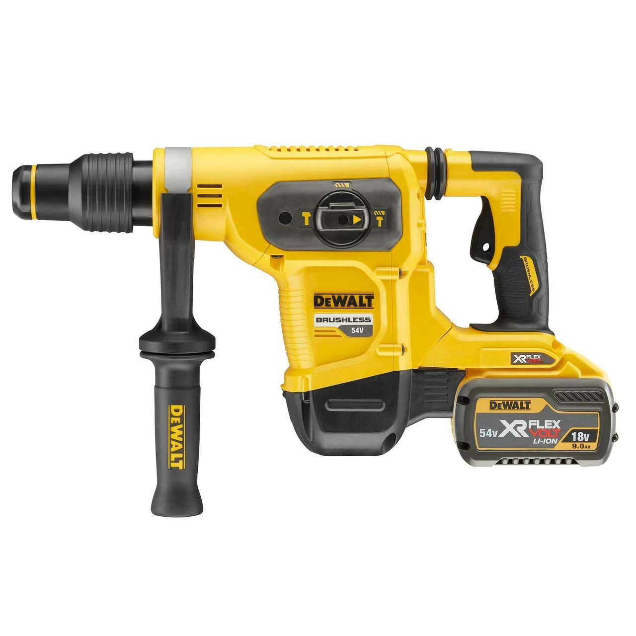 DeWalt DCH481X2-GB 54V XR Flexvolt Brushless SDS Max Hammer Drill With 2x 9.0Ah Batteries 2 DeWalt DCH481X2-GB 54V XR Flexvolt Brushless SDS Max Hammer Drill With 2x 9.0Ah Batteries - Image 2