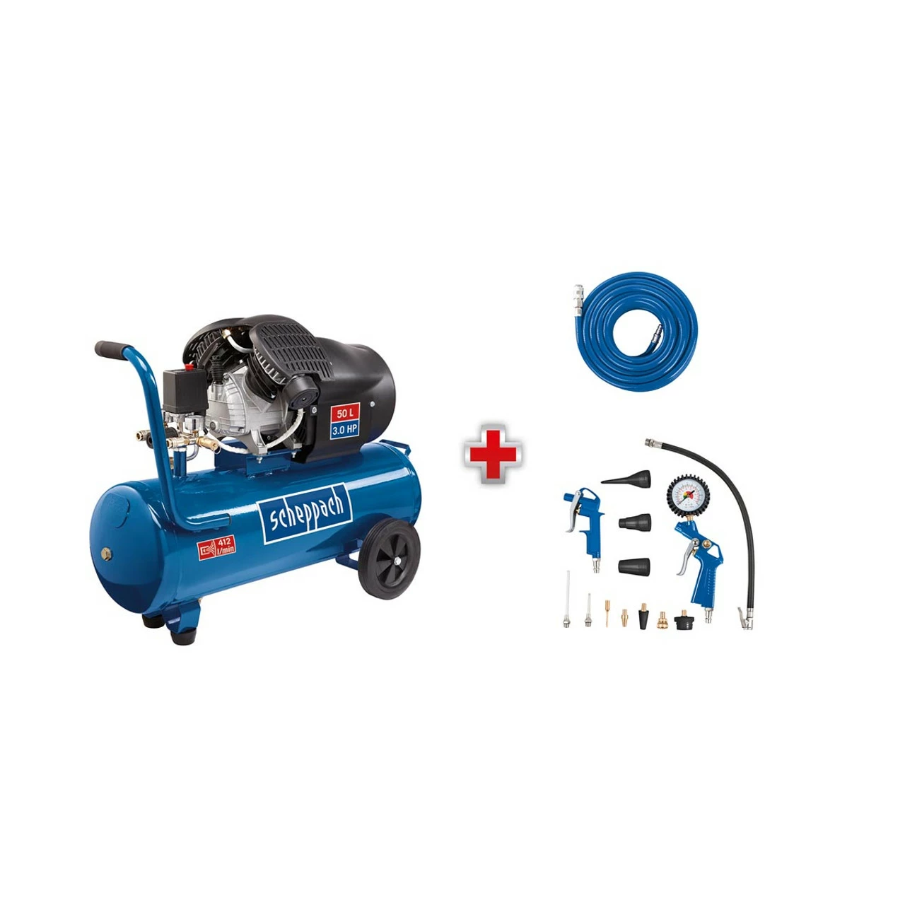 Scheppach HC53DC 2200W 50ltr Twin Cylinder Air Compressor 1 Scheppach HC53DC 2200W 50ltr Twin Cylinder Air Compressor