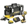 DeWalt DCK278P2T 18V Combi Drill & Angle Grinder Twin Pack With 2x 5.0Ah Batteries